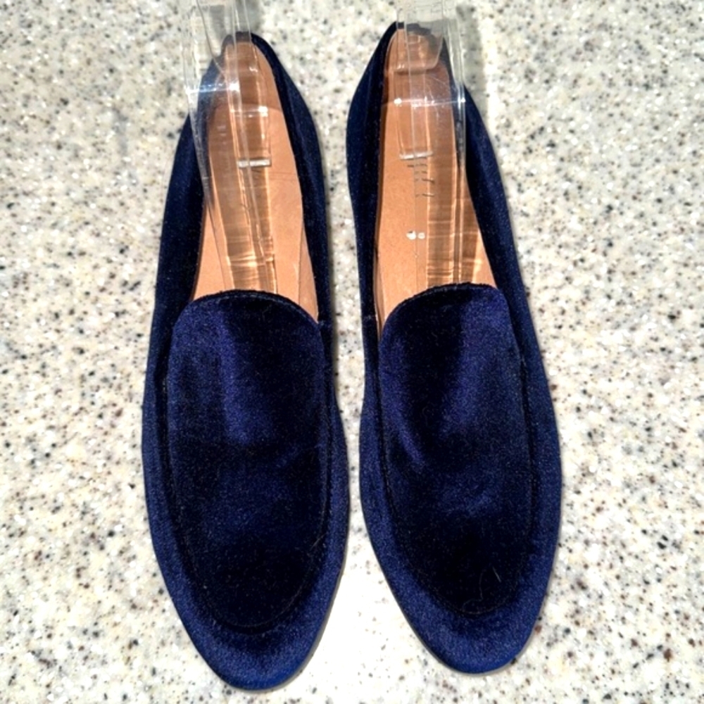J.jill Velvet Loafers in Navy Blue Size 7
